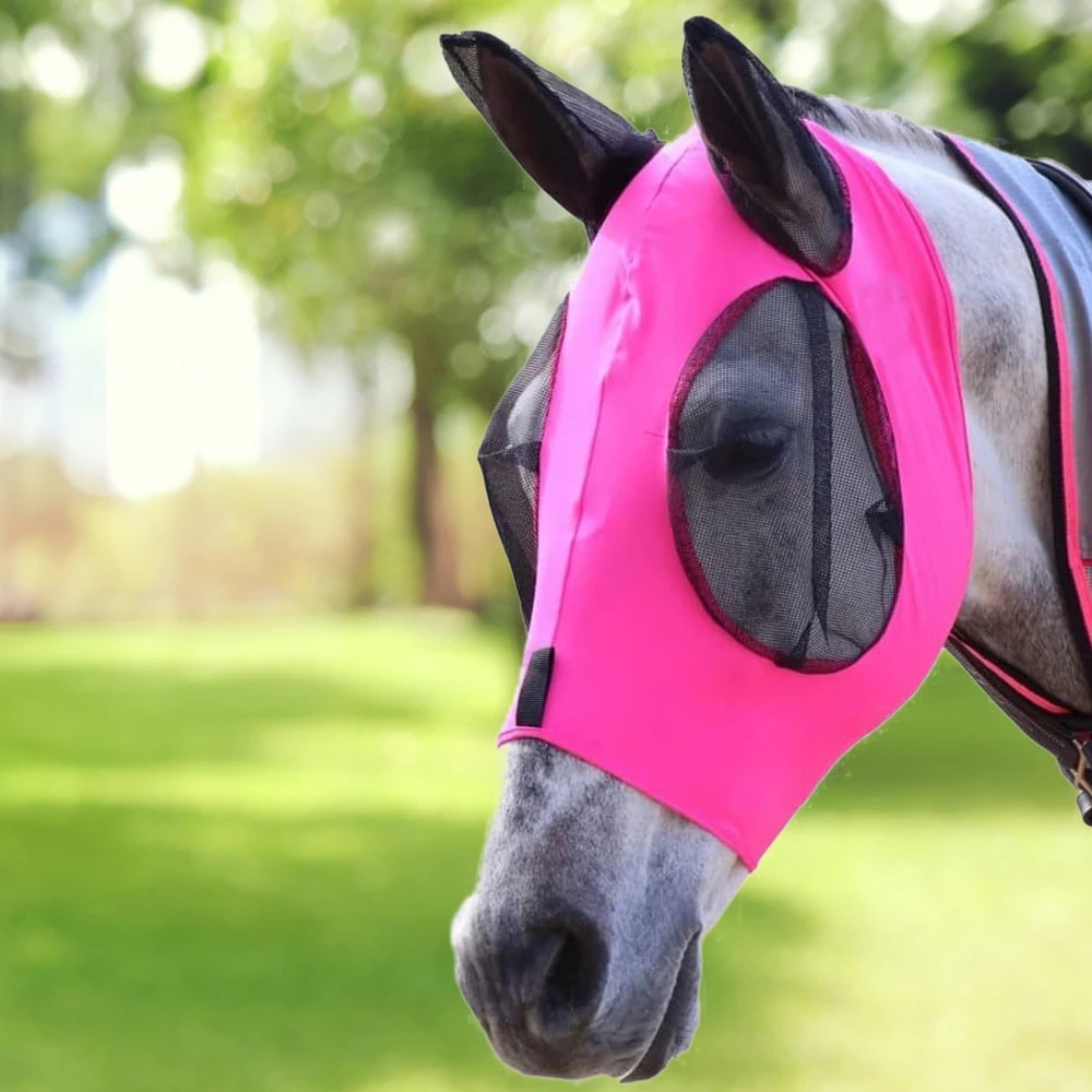 2 Stuks Zomer Anti-Muggen Horse Cover Anti-Muggen Paard Care Producten Paard Oog Oor Beschermhoes Paard kap Dierbenodigdheden