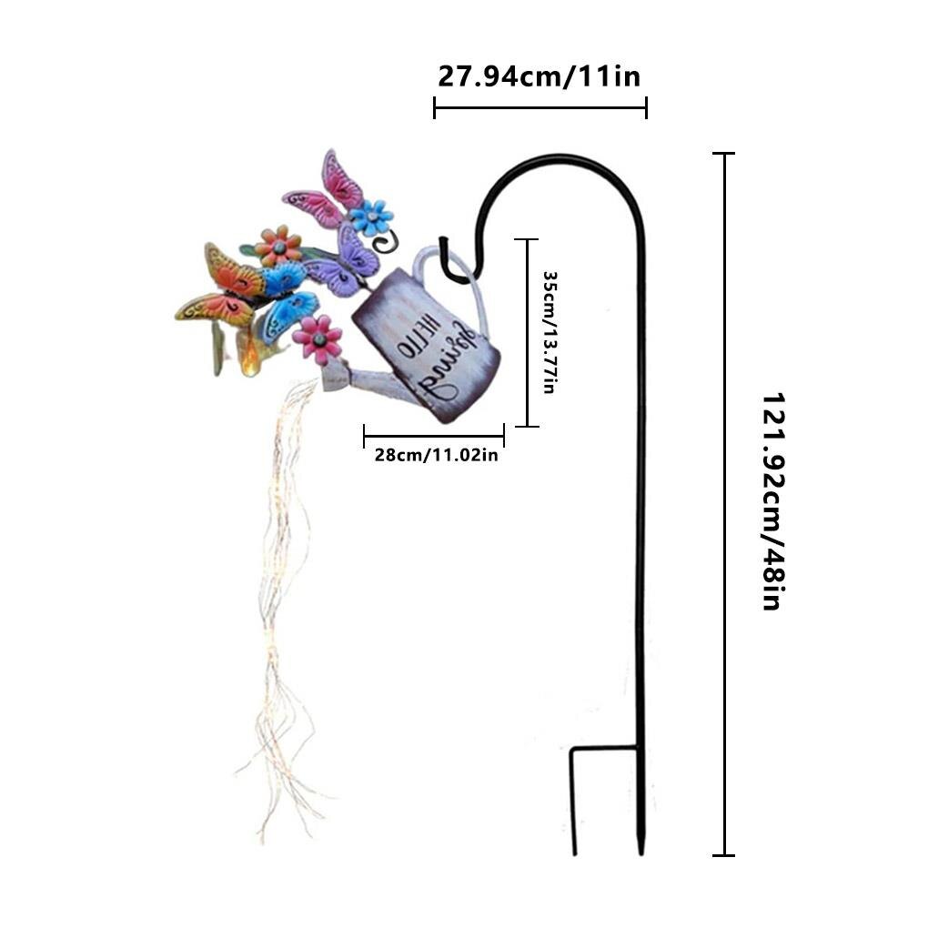 Guirlande lumineuse suspendue en métal pour jardin, décoration de paysage, bouilloire, bricolage