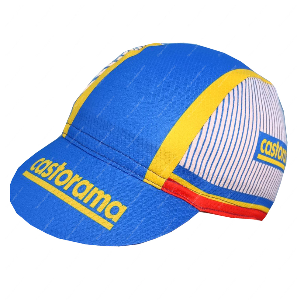 retro-Fahrradmütze, lustige Sommer-Straßen-Fahrradkappe, atmungsaktiv, bunt, Fahrrad-Kopfbedeckung für Männer und Frauen, Gorra Radfahren: Blau