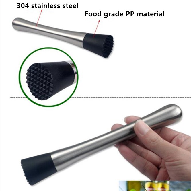 10Pcs 304 Rvs Lemon Metalen Stamper Roer Bar Bartenders Gereedschap Stamper Cocktail Muddler Bar Tool keuken