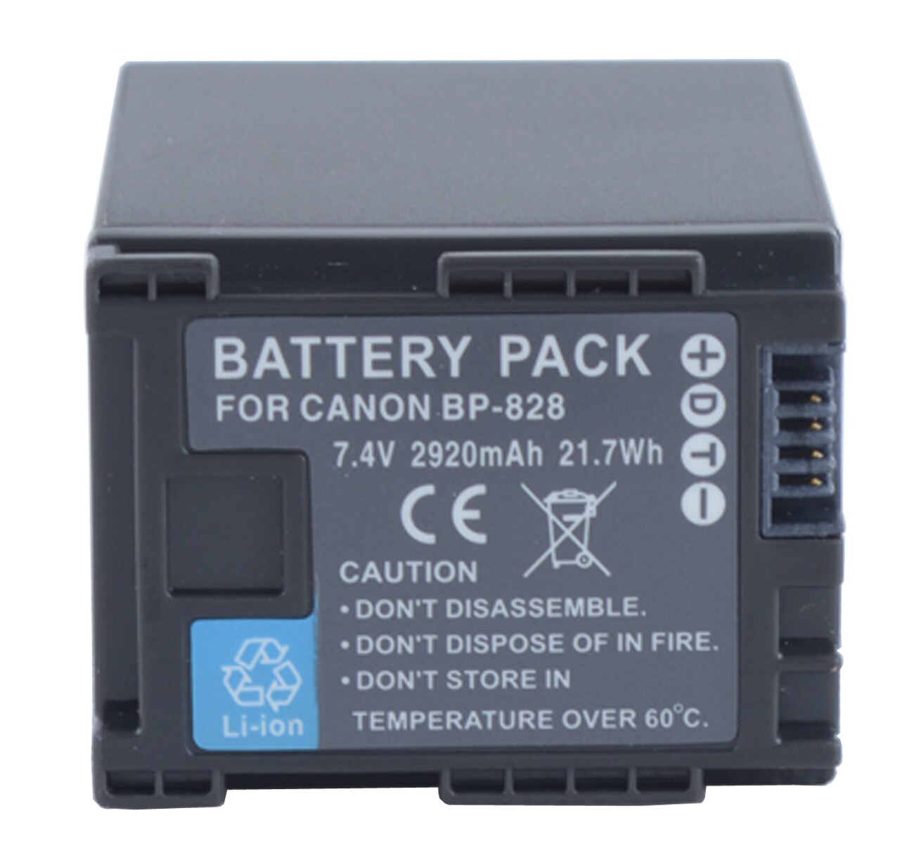 Batterie pour Canon LEGRIA GX10, HF G26, HF G30, HFG26, HFG30 4K caméscope: 1x BP-828 Battery