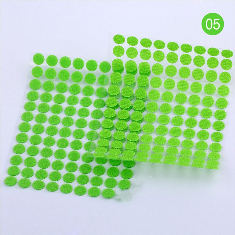 100Paare 10mm Mehrfarbig Verschluss Klebeband Punkte Nylon Klebrige Klettverschlüsse Haken Und Schleife Magie Aufkleber Doppelseitige Runde Selbst -klebstoff: 10mm 100Paare Grün