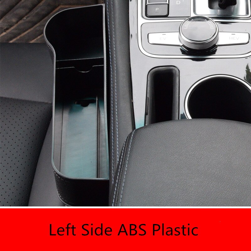 Car Seat Gap Storage Box for Hyundai Creta I10 I20 Tucson Elantra Santa Fe Solaris Creta Veloster Sonata I40 Strikers Accessory: ABS black Left Side
