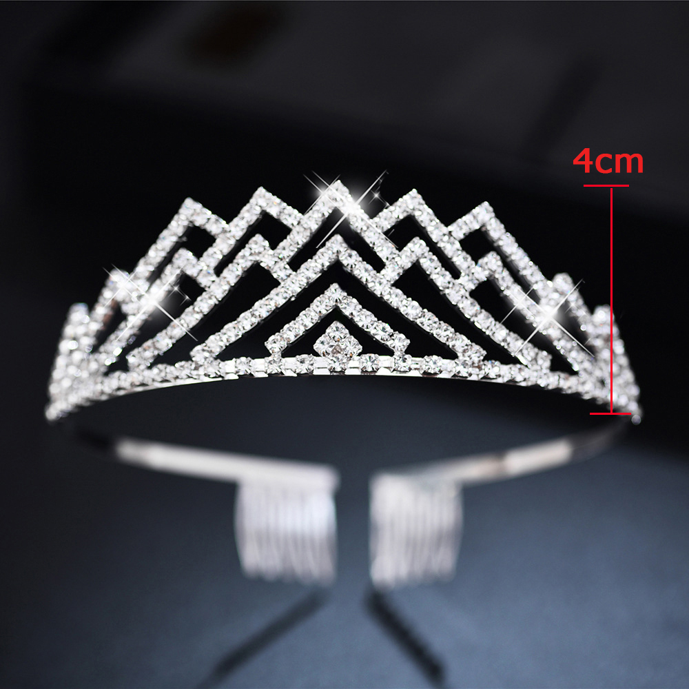 AINAMEISI Rhinestone tiary ślubne opaski do włosów akcesoria kryształowe korony dla kobiet dziewczynki kwiatowe ślubne peruki imprezowe biżuteria