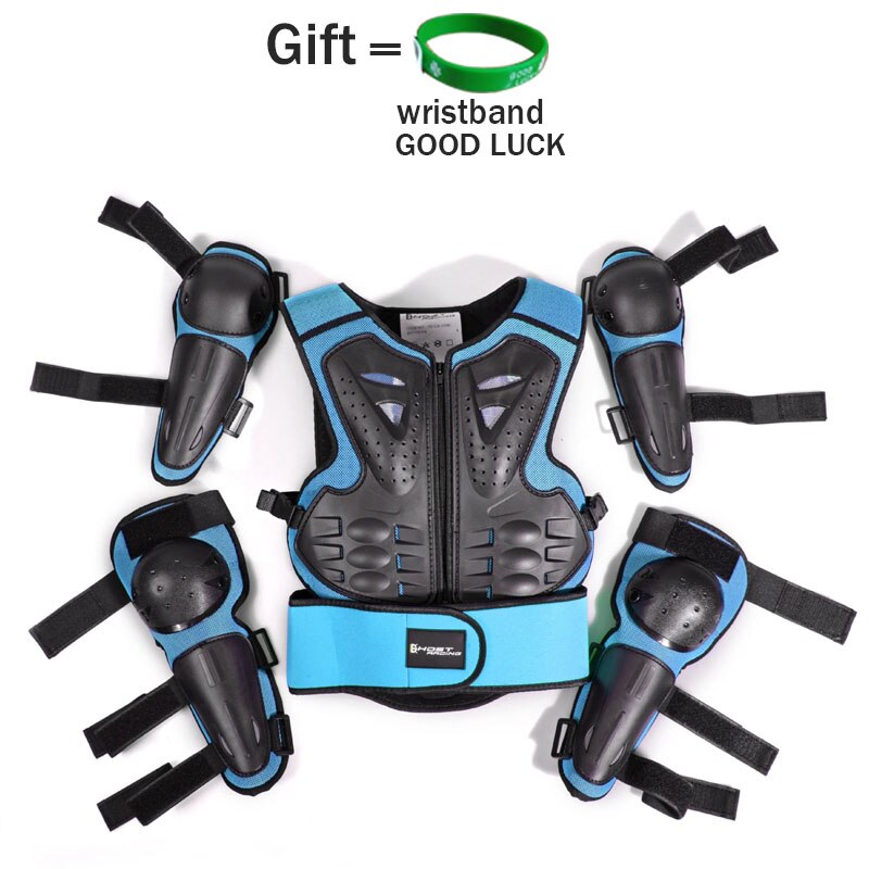 With For Height 0.85-1.4M Kid Child Motocross Full Body Protective Gear Armor racing Dirt bike Knee Elbow Guard Ski Skate