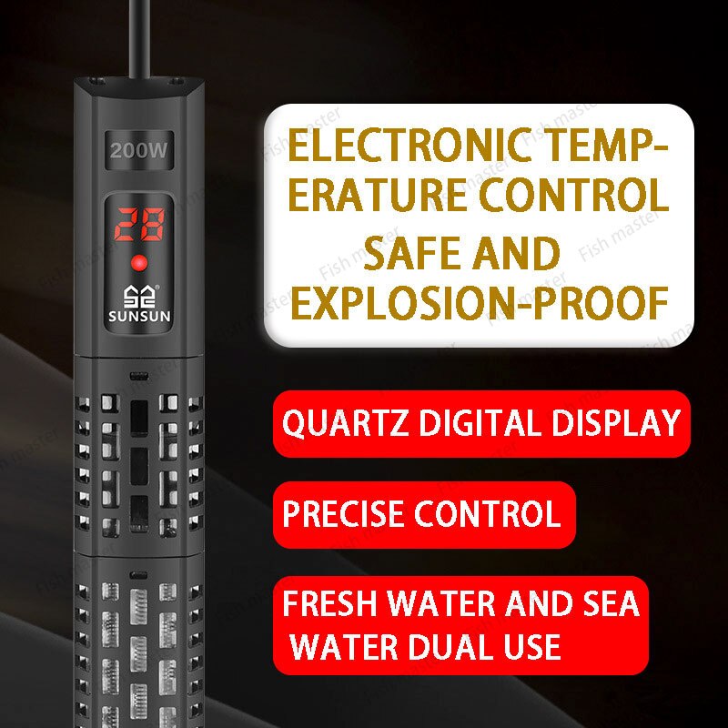 Haste de aquecimento para aquário, ajuste de temperatura para tanque de peixes, 220v termostato, acessórios para aquários