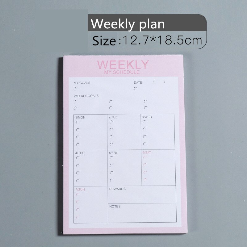 Planner notesbog kontorartikler skole papirvarer dagligt ugentligt månedligt dagsorden planlægning tidsstyring bog papirvarer: 02