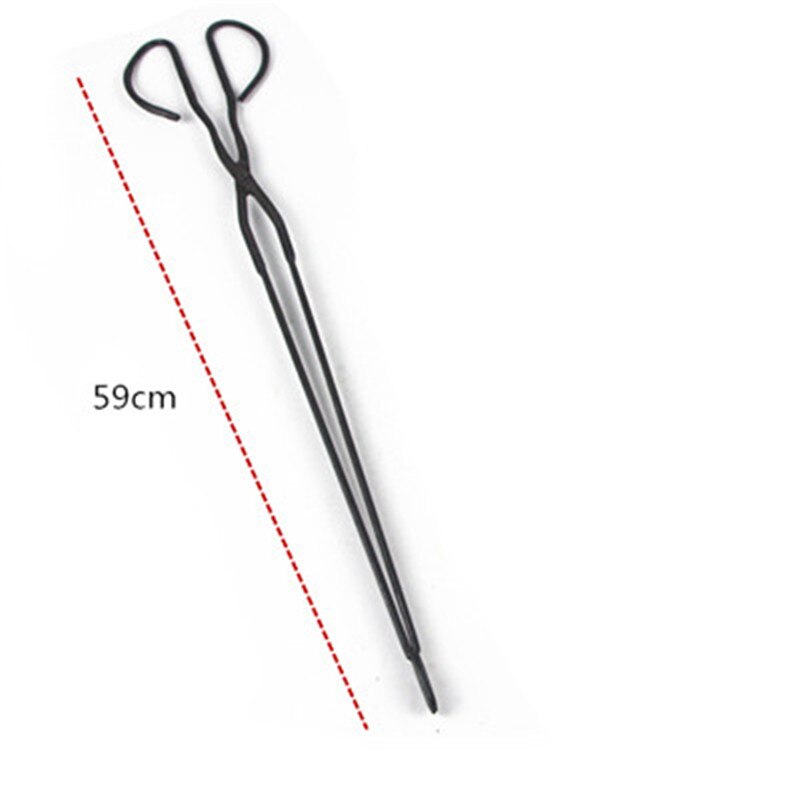 BBQ Home fire tongs long handle flat garbage pickers hand iron pliers sanitation cleaning folder barbecue charcoal clamp: 6