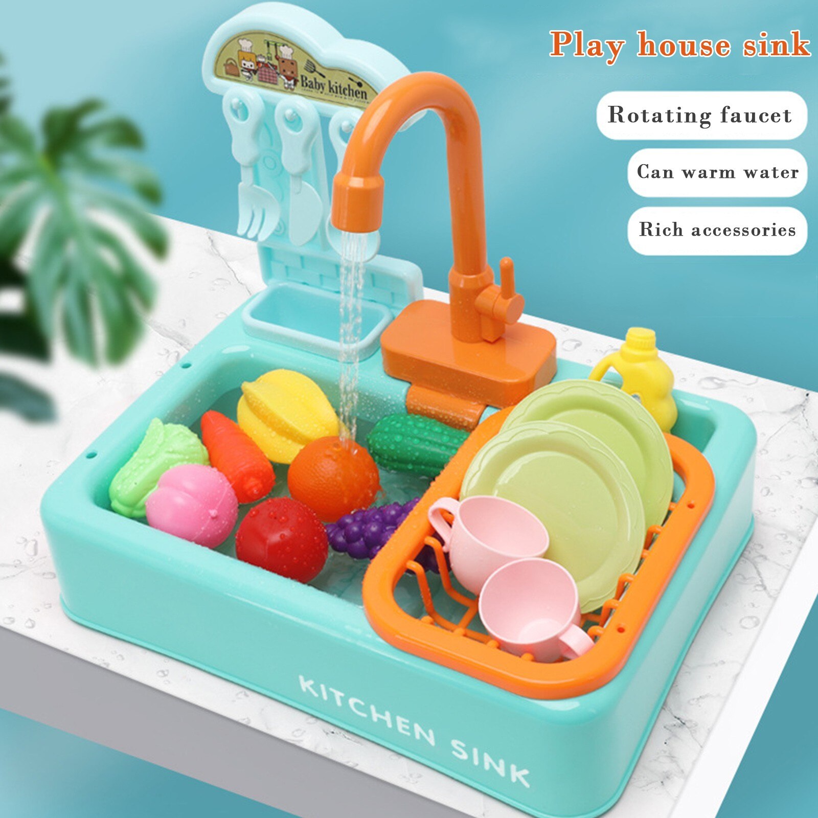 Analoge Elektrische Vaatwasser Sink Kinderen Rollenspel Keuken Set Speelgoed Simulatie Keuken Speelgoed Voor Kinderen Игркшки Для Детей L3