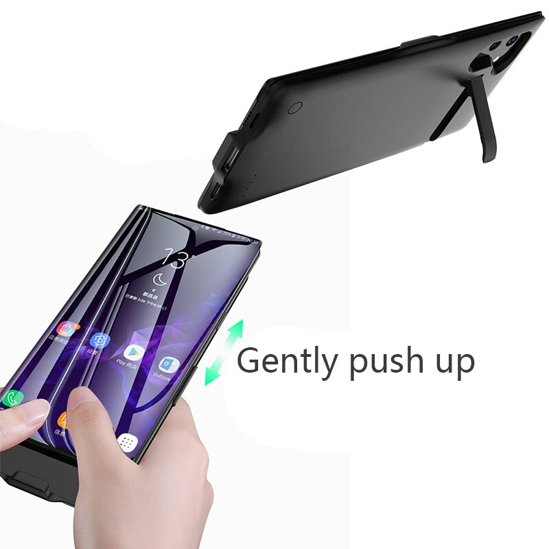 6800 mah akku suojakotelo samsung huomautuksen 10 akkulaturi tapauksessa kattaa powerbank suojakotelo samsung galaxy note 10 pro latauskotelon