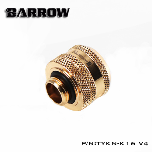 Barrow  od 16mm hårda rör kompressionskopplingar, hårda rörbyggda kopplingar svart / ljus silver / vit / guld tykn -k16 v4: Guld-