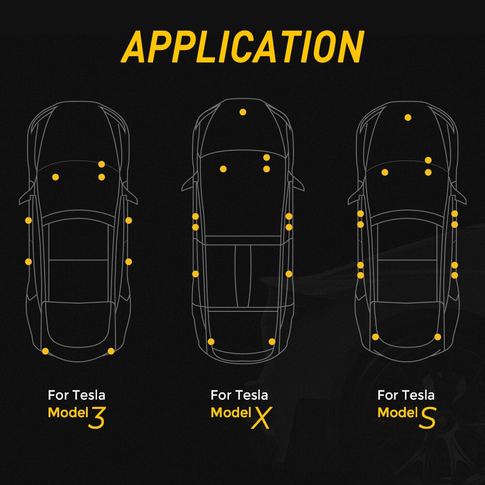 Feu d'ambiance pour Tesla Model X S 3 | 1/2-8 pièces, feux décoratifs intérieurs, violet bleu glace, lampe d'ambiance