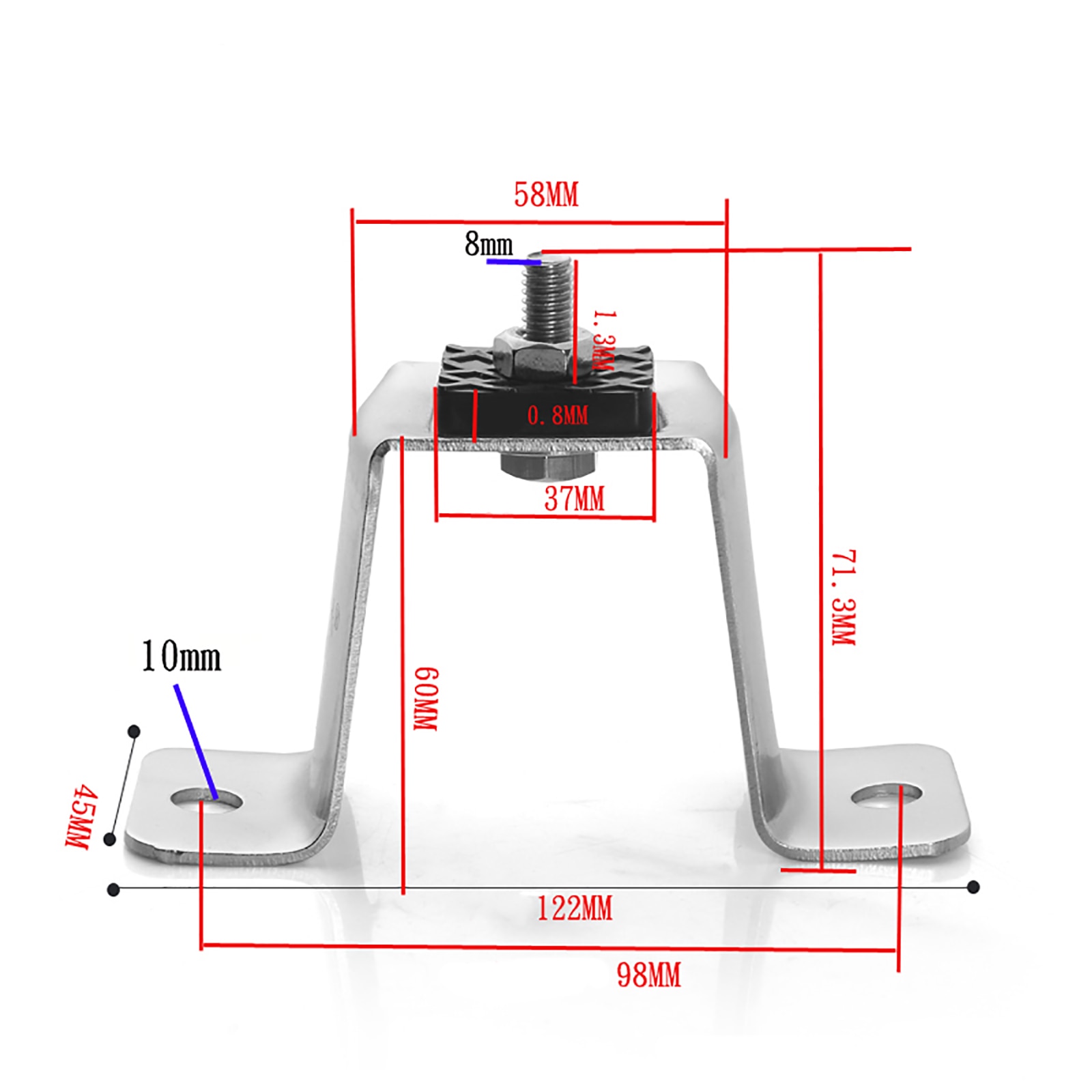 4pcs Universal Air Conditioner Support Bracket Thickened Ground Shock Absorber Anti-Vibration Stand for 1-5P Air conditioning