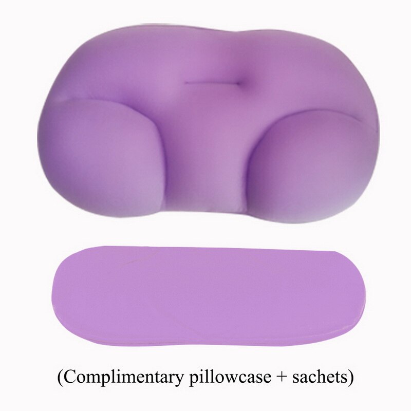 All-round Sleep Pillow Cloud Pillow Neck Support Pillow Butterfly Shaped Ergonomic Pillow Soft Orthopedic Neck Pillow: A3 purple gray