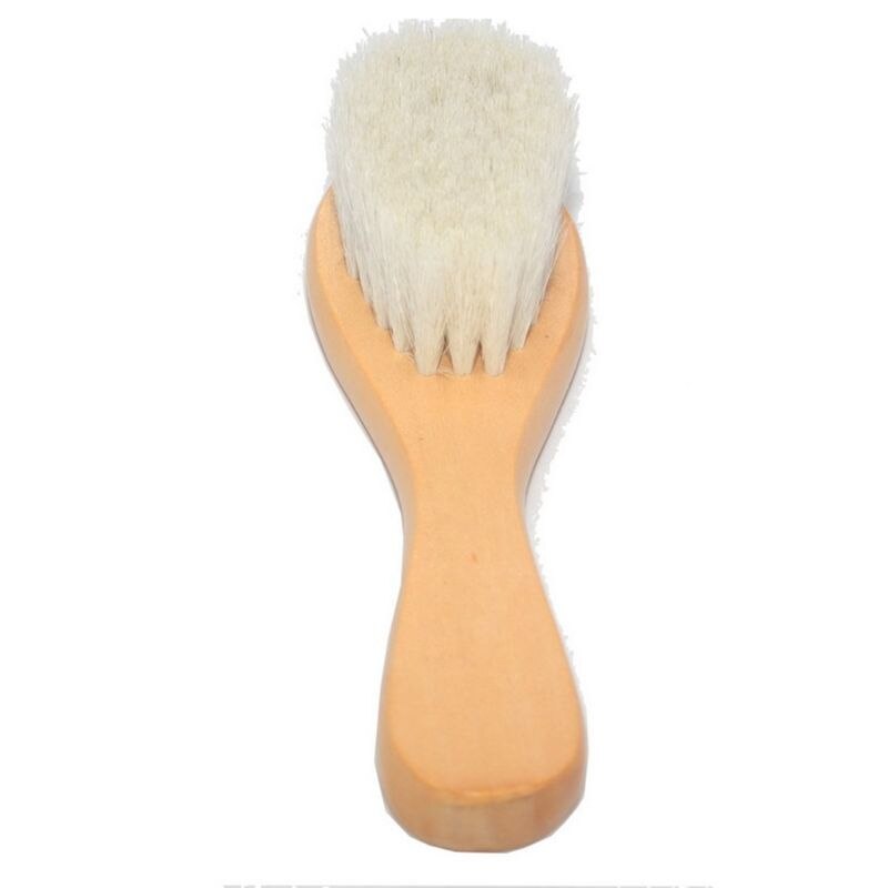 2 Pcs/set Baby Care Natural Wool Wooden Brush Comb Kids Hairbrush Newborn Infant Comb Head Massager P31B