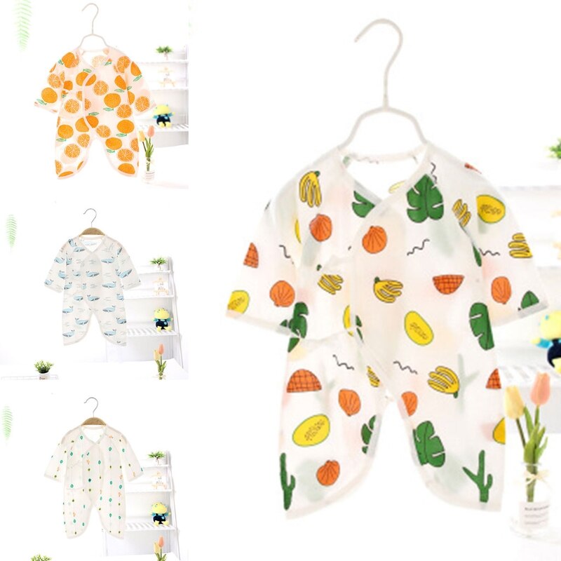 Macacão infantil para meninos e meninas, macacão para crianças, baleias/laranja/pequeno rato, folhas verdes, aves, frutas/urso h055