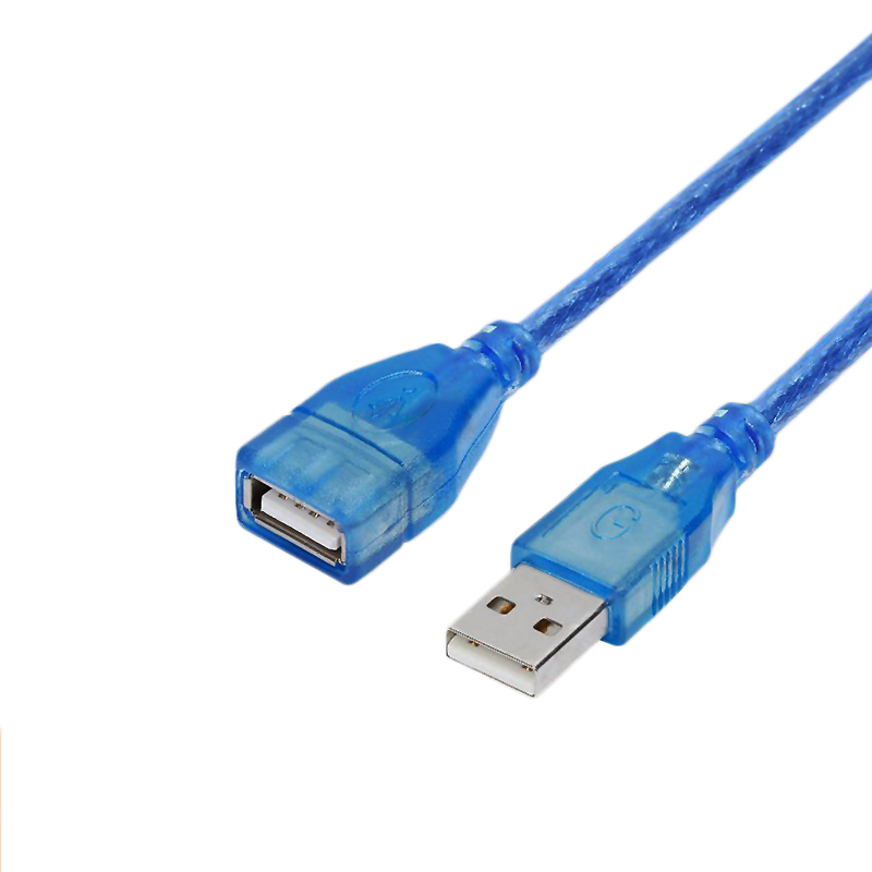 USB Verlengkabel Fast Speed USB 2.0 Kabel Man-vrouw Blauw 1 m 2 m 3 m Data Sync USB 2.0 Extender Cord Verlengkabel