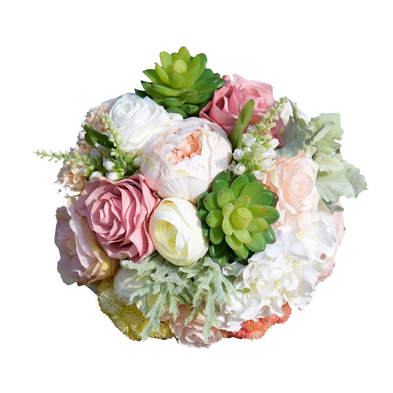 Kyunovia Sukkulenten Strauß schick Hochzeit Blumen Seidenblumen Hochzeit Blumenstrauß Romantische Brautstrauß FE28: Ursprünglich Titel