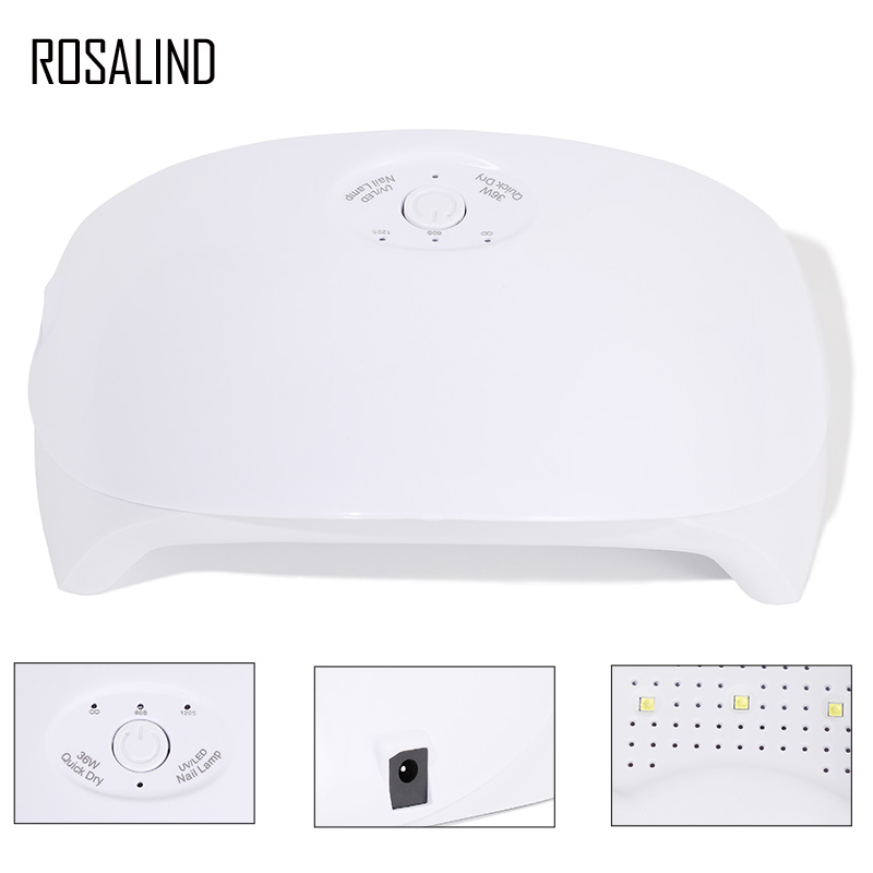 Rosalind 36w uv led lampe søm usb stik uv lys til gel negle ultraviolet uv led tør lampe