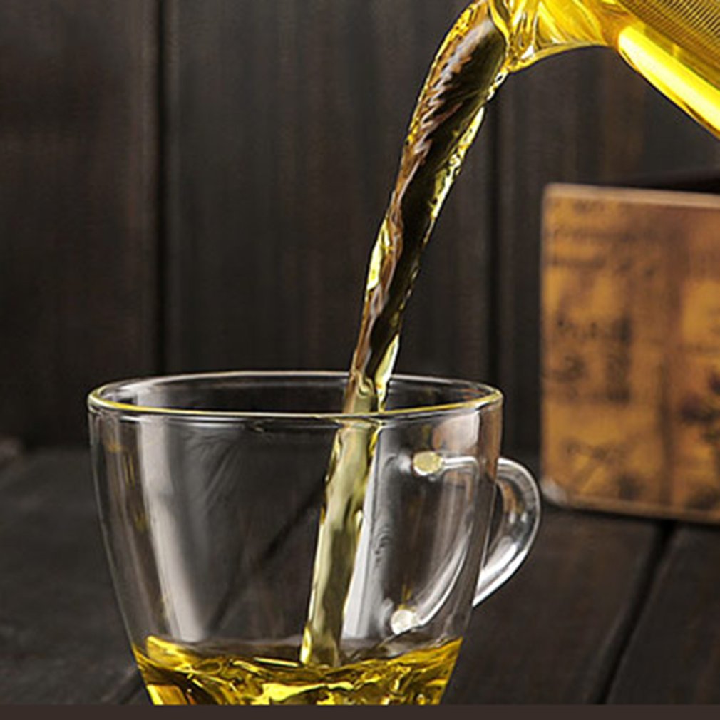 Ikke-giftig gjennomsiktig klar borsilikatglass tekanne glass tekopp tekanne med rustfritt stål infusjonsfilter nylig
