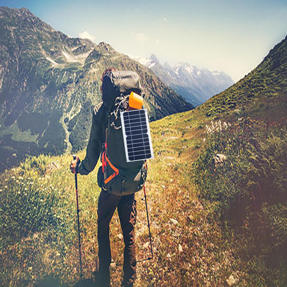 Semi Flexible Solar Panel 5W 6V Solar Cell USB Output Charger Mobile Phone Power Bank camera Bluetooth speaker USB charging
