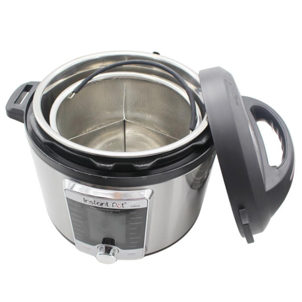 Stainless Steel Steamer Basket Pressure Cooker Accessories Large Capacity Steam Basket for 6 Quart Insert Strainer with Handle