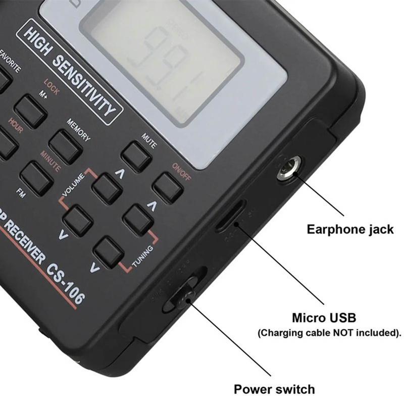Full Band Radio AM/SW/LW/TV/FM Radio Full Frequency Receiver Receiving FM Radio With Timing Alarm Clock Portable Radio
