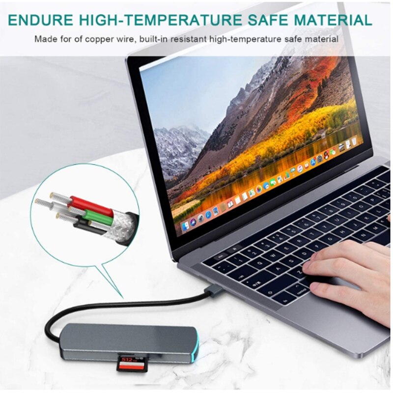 Lämplig för apple laptop typ-c dockningsstation usb 3.0