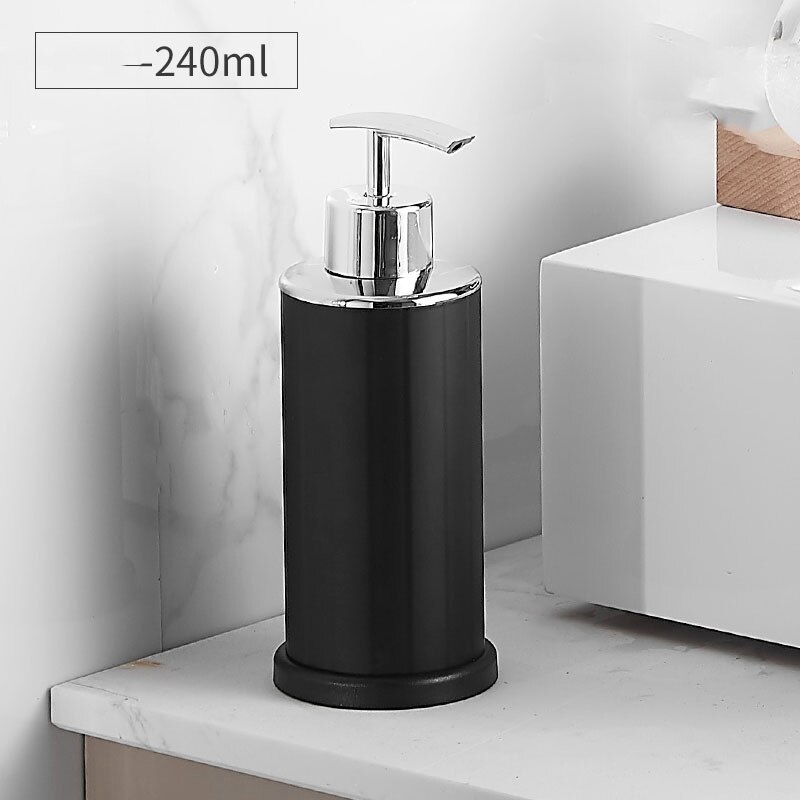 Black Soap Dispenser Bathroom Accessories Wall Mounted Liquid Soap Organize Plastic Bottle 240ml Bottles: D