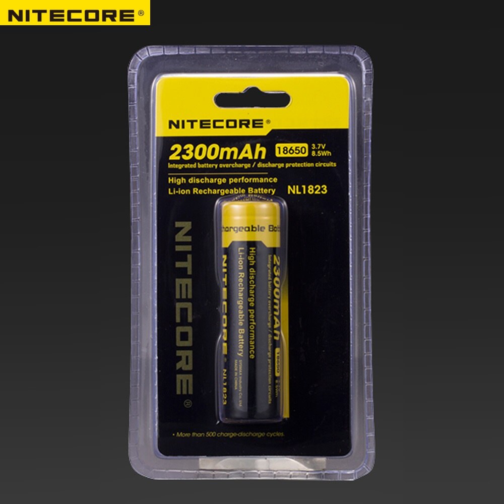 Nitecore NL1823 (NL183) 18650 2300mAh 3.7V 8.5Wh Rechargeable Li-on Battery with protect