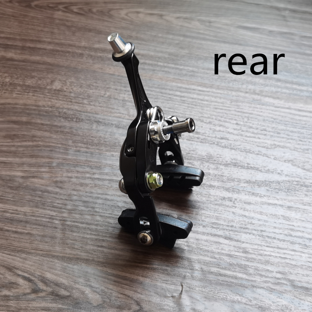 Bicycle V-Brake AS2.4D-C Racing Road Dual Pivot Bike Aluminum Side Pull Caliper Brake Front Rear Brake 44-57mm: Rear black