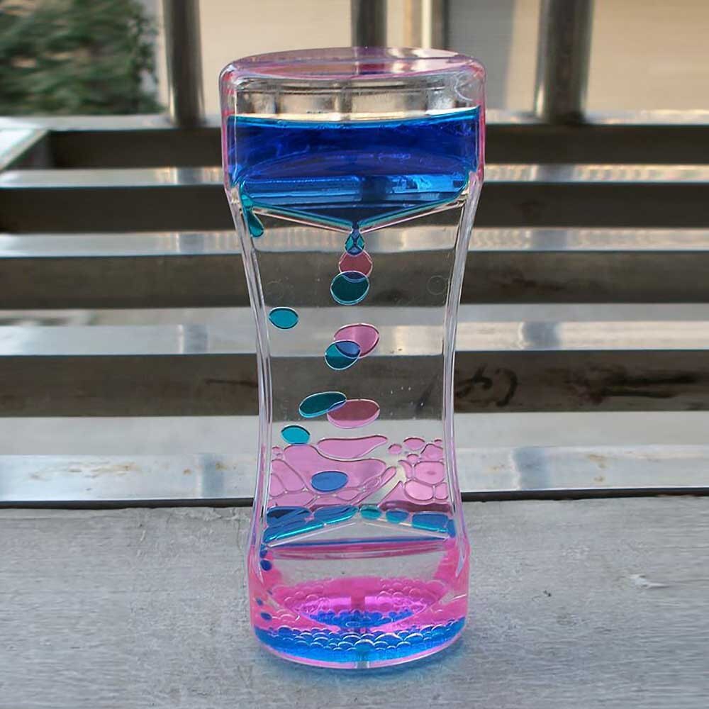 Sablier sablier bicolore minuterie dynamique sablier liquide mouvement barboteur et parfait Fidget