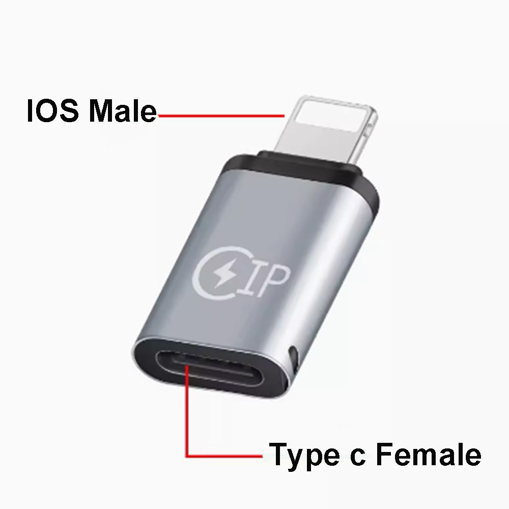 Câble Lightning femelle vers USB C mâle 20W, adaptateur de charge rapide, convertisseur, adaptateur de chargeur de téléphone de Type C