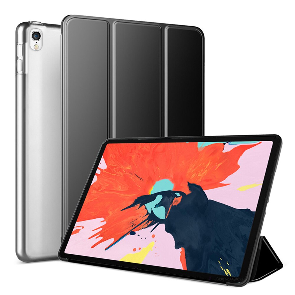 Dla iPad Pro 12.9 Case 2020 nowy 4th Case z Face ID Funda dla iPad Pro 12.9 2018 2017 2015 Case 3rd 2nd 1st Generation Capa: Black / 2017 Pro 12.9 2nd