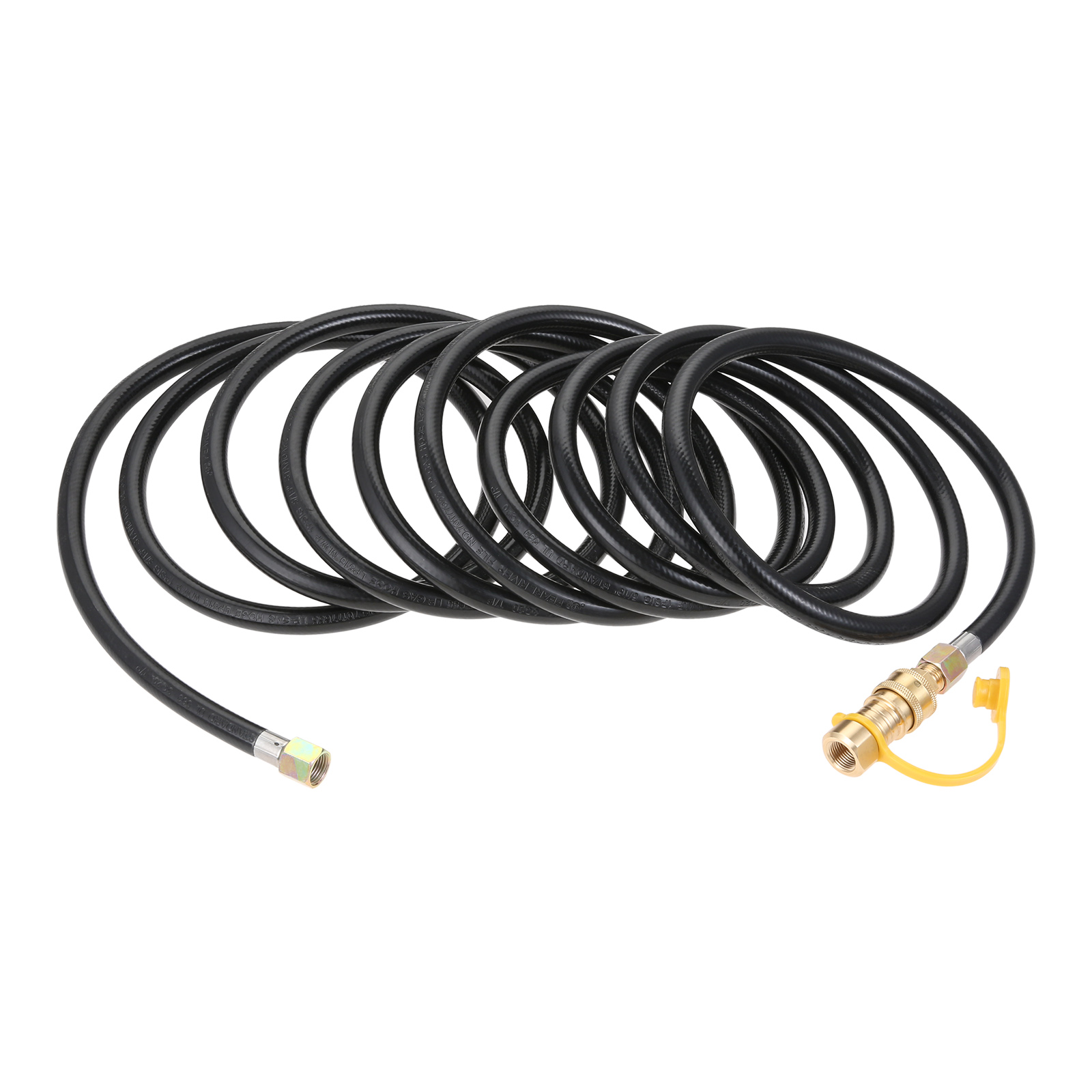 20 Feet Propane Gas Hose with 3/8 Inch Gas Quick Disconnect Plug and Quick Connect Valve Kit for Grill Griddle Fire Pit Heater