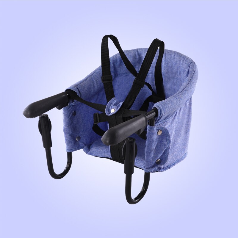 Trona portátil con gancho para bebé, trona de viaje plegable, Clips para mesa de comedor, silla de alimentación para niños con cinturón de seguridad: lan