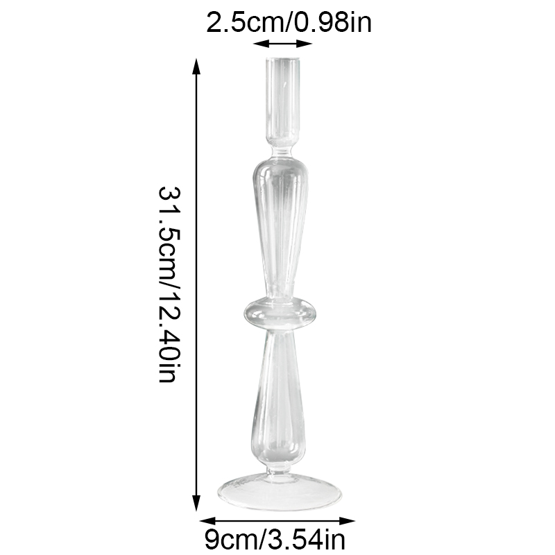 Portavelas de vidrio para sala de estar, candelabro romántico para el hogar, decoración de boda, cumpleaños, cena, de Navidad, Acc: Azul marino