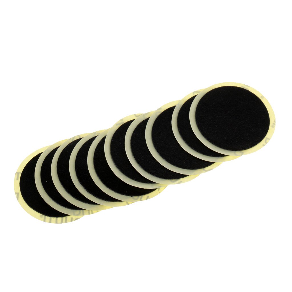 10 Pcs 25mm Self Adhesive Round Patches Rubber Cotton Tires Repairing for Motor Bicycle Bike Tyre Inner Tube Puncture Repair Kit