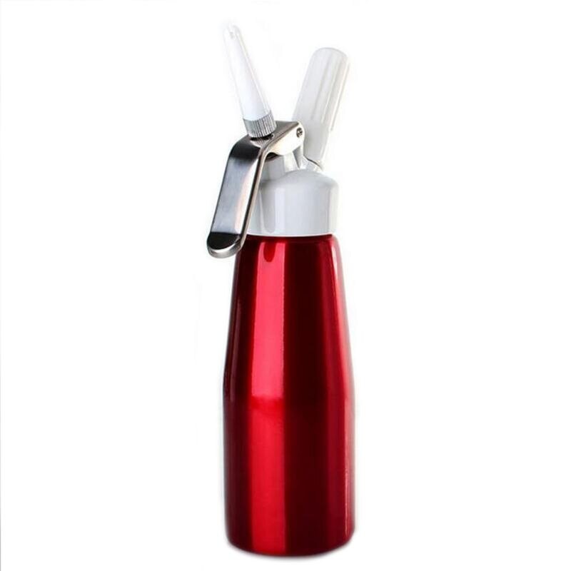 500Ml Aluminium Slagroom Dispenser Met Drie Decoreren Nozzles