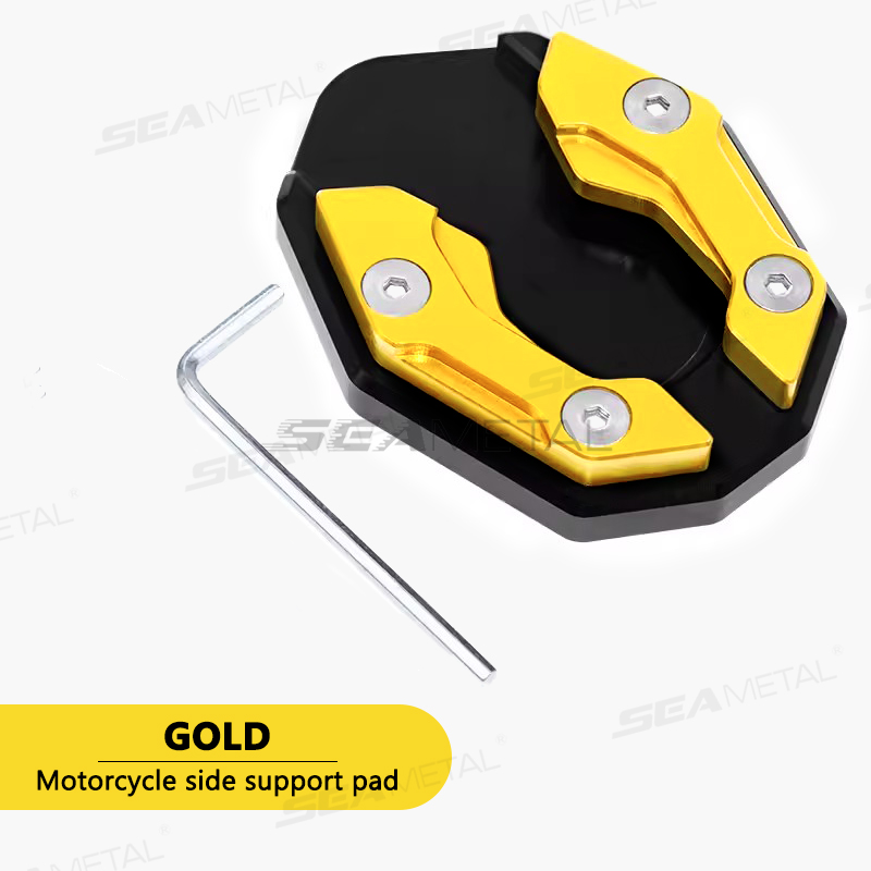 BLALION-extensor de soporte lateral para motocicleta, aleación de aluminio, placa de soporte, accesorio para motocicleta: Lavanda
