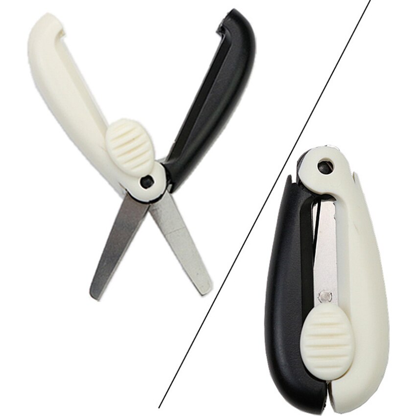 Push-pull Mini Folding Scissors Portable & Foldable Travel Scissors Cutter Pocket Paper String Craft Shred Scissors Stationery