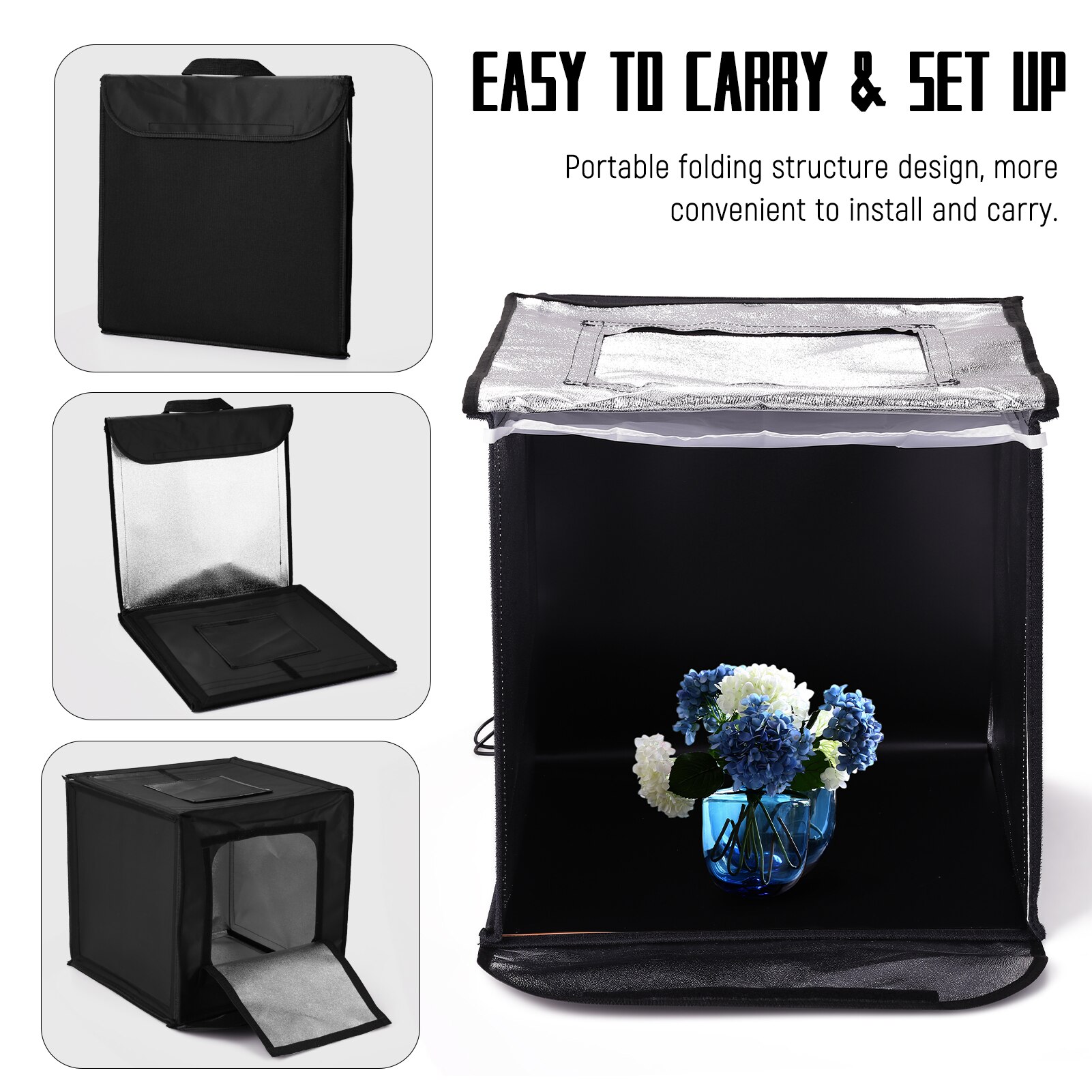 Multifunctional 0.4m LED Light Soft Box Set Portab... – Vicedeal