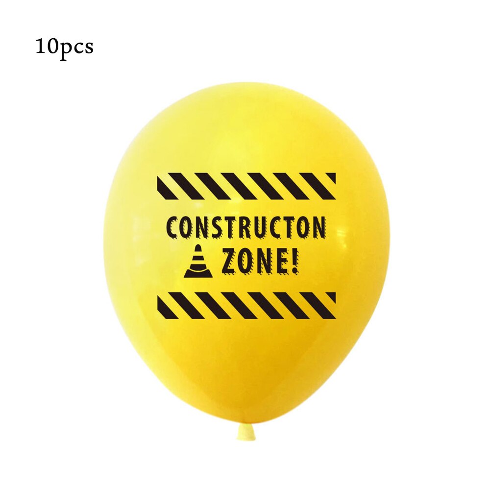 Ballon de dessin animé pelleteuse de voiture, véhicule d&#39;ingénierie, tracteur de Construction, pour enfants garçons, décorations de fête d&#39;anniversaire: 9