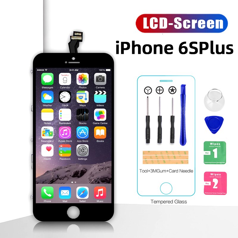 OEM original LCD Display Für iPhone 6 6Plus 6S Plus 5S 5C Touchscreen Digitizer Montage ersatz Weiß Schwarz: For iPhone 6SP White