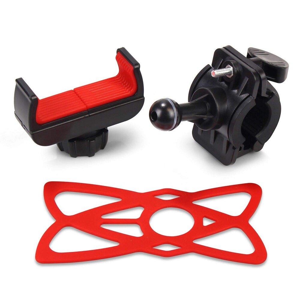 Untoom Bike Phone Holder Universal Cell Phone Bicycle Motorcycle MTB Handlebar Mount Cradle for iPhone X Xs Max 8 7 Plus Samsung: Red