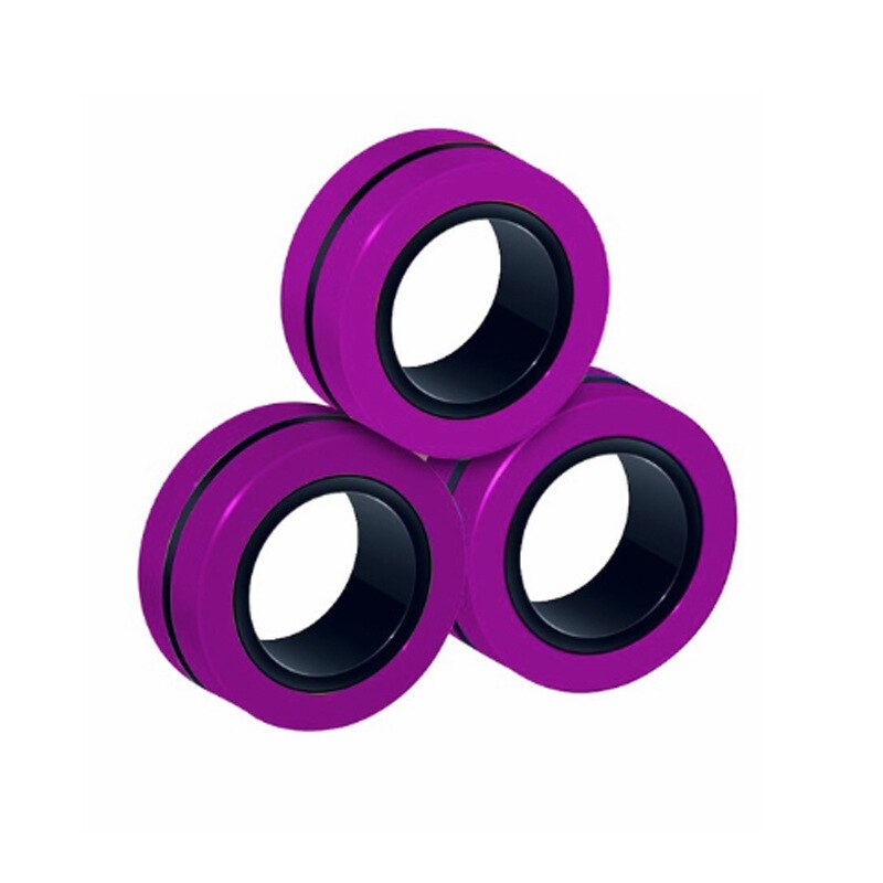 Lustige Zappeln Finger Spinner Entpacken Spielzeug Magnetische Ringe Anti-Stress Magnetische Magie Ring Werkzeuge Ring Kinder Erwachsene Dekompression Spielzeug: Color 6
