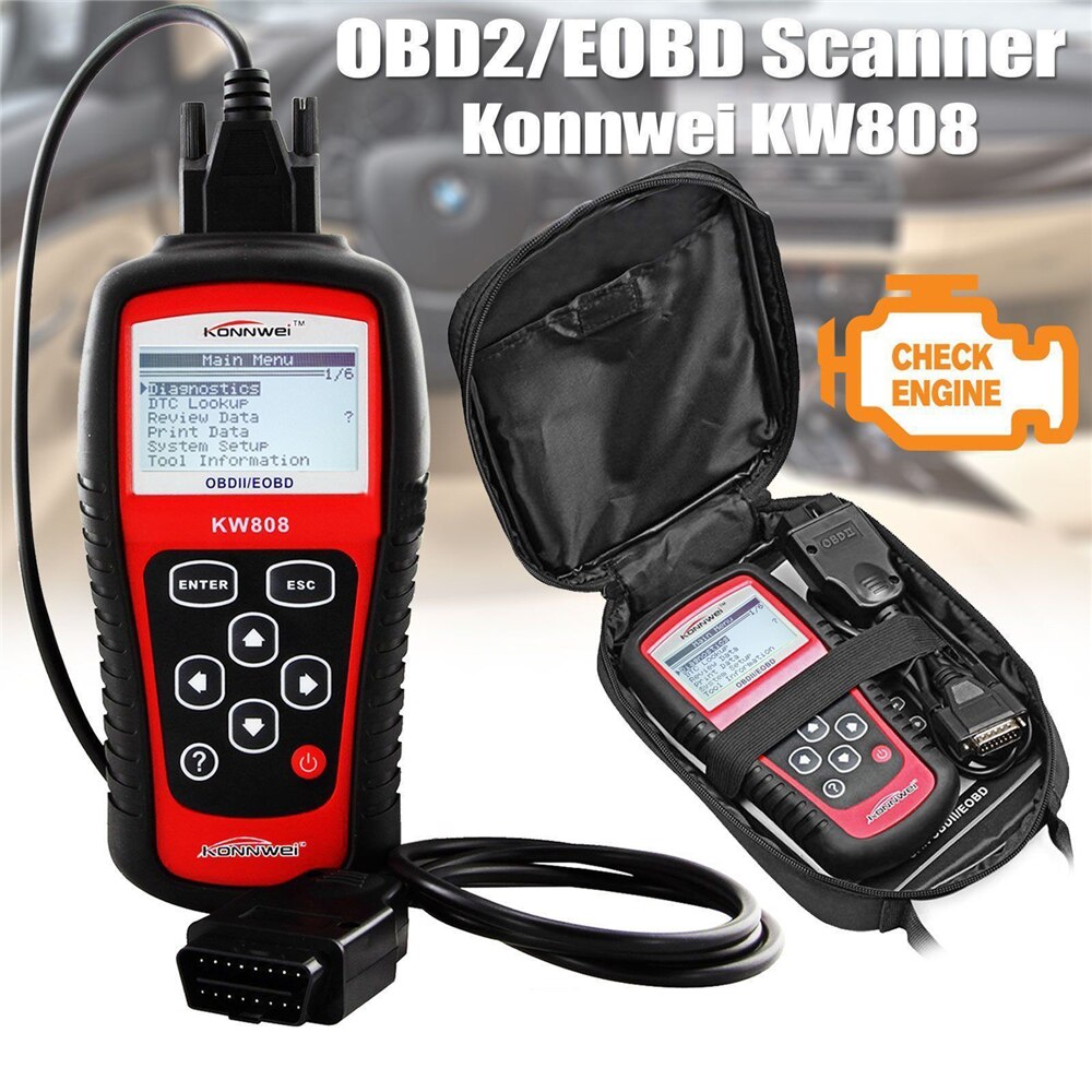KONNWEI KW808 OBD2 Auto Scanner OBD Auto Diagnose Tool Engine Fault Code Reader