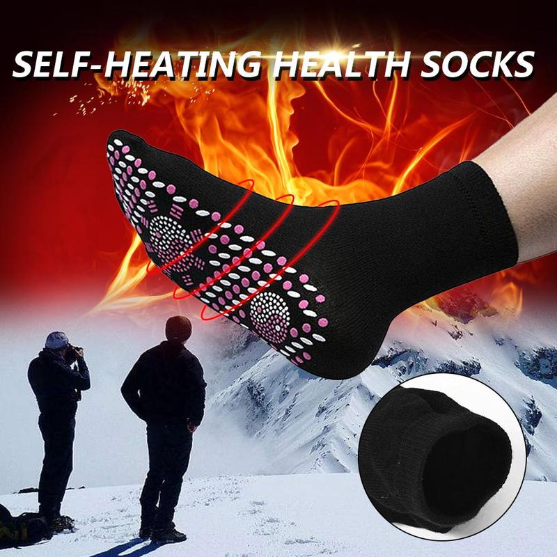 1 par granturmalin magnetstrømper selvopvarmende terapi magnetstrømper unisex magnetterapi massagesokker fodpleje