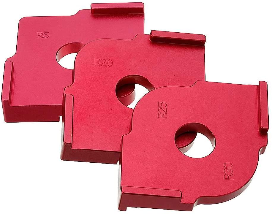 Multifunction Wood Panel Radius Quick-Jig Round Corner Jig Templates R5-R30 T5-T30 Router Table Bits Jig Corner Templates Kit