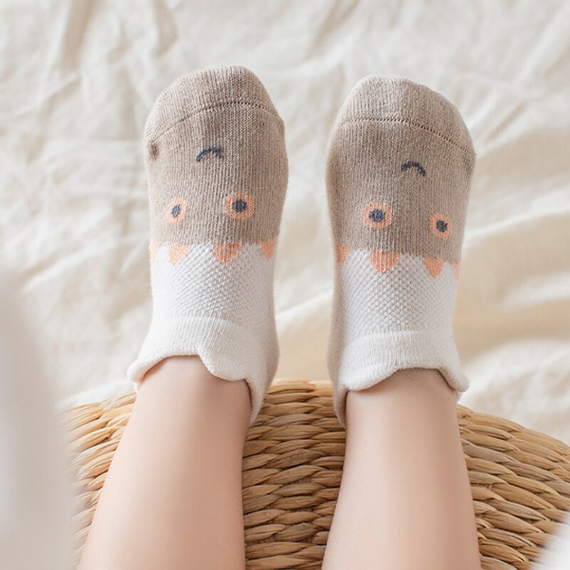 Wecute – chaussettes de sol antidérapantes pour enfants de 1 à 4 ans, pour garçons et filles, printemps et été, fines et respirantes, en coton doux, motif dessin animé